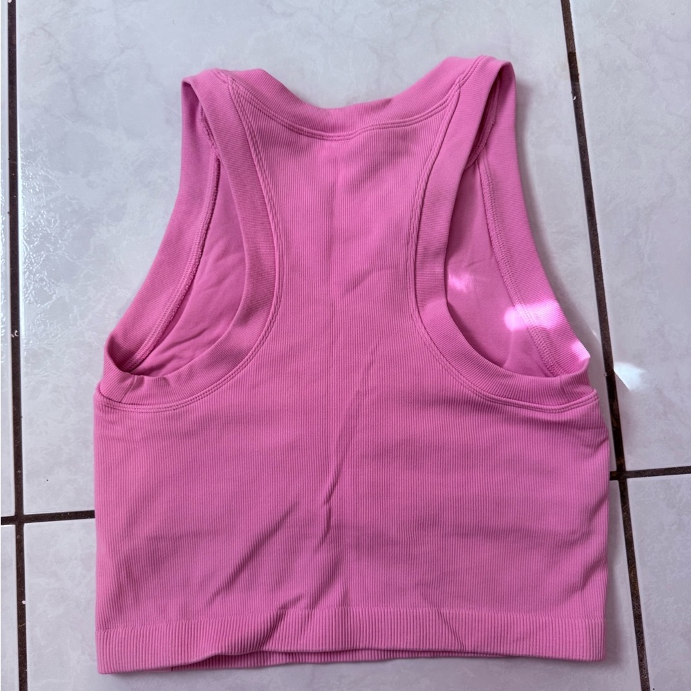 JoyLab Vibrant Pink Sleeveless Crop Top - Picture 3 of 3